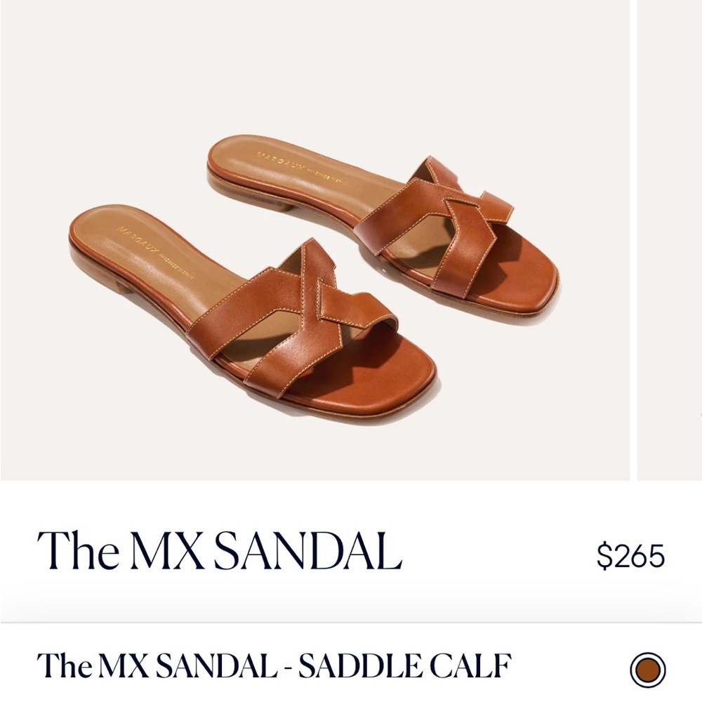 Margaux The MX Leather Sandals in Saddle Calf